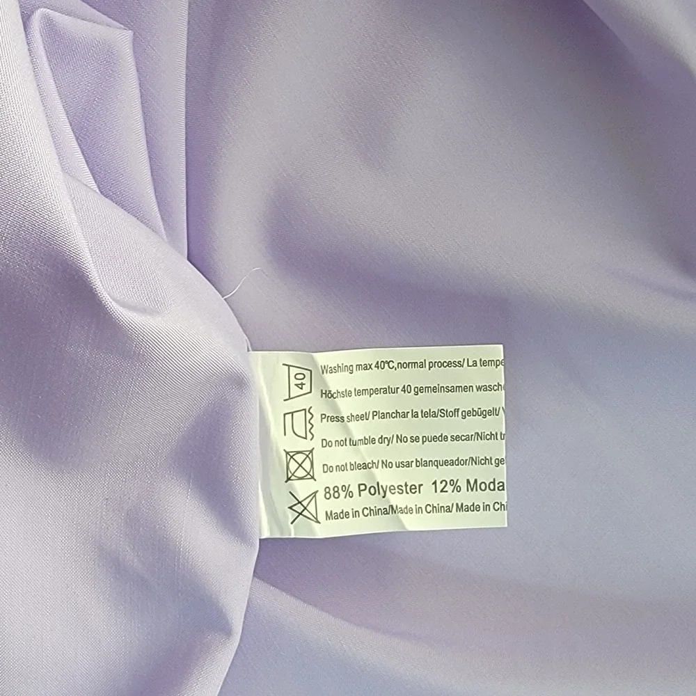 COOFANDY Button Down Shirt Mens Medium Purple Short Sleeve Solid Casual Top NWT - Picture 6 of 7